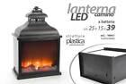 LANTERNA CAMINO A LED STRUTTURA IN PLASTICA 25*15*39 CM A BATTERIA AIG-785917