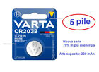 5 pile  CR2032  CR 2032 Litio VARTA