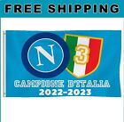 Napoli SSC Bandiera Striscione 3x5  Campioni Italiani Serie A 2023 Scudetto...