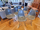 Set of 6 DSR Charles Eames Chairs - Original 50s/60s fibreglass, Rare Colour