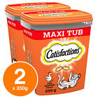 Catisfactions Snack al Pollo Croccanti Gustosi e Ripieni per Gatti Maxi Tub 350g