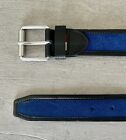 Cintura   Tommy Hilfiger cm 100 Pelle Blu Made In Italy Originale