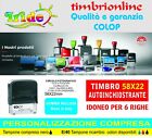 Timbro automatico 59x23mm Timbro autoinchiostrante  personalizzato + logo gratis