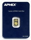 Lingotto d oro Gold Ingot bar : 1 gram of pure gold 999.9 24k : APMEX - USA