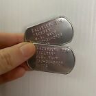 Dog Tags Piastrine Militari Inox con incisione Top Gun ICEMAN