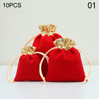 10pcs Velvet Drawstring Gift Bag Wedding Jewellery Candy Party Pouch Bags UK