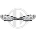 Set fari anteriori TUNING 206 1998-2008 cromati ANGEL EYES CCFL H4