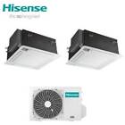 Condizionatore Climatizzatore Hisense Dual Split Inverter a Cassetta 12000+12000