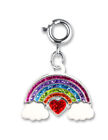 Ciondolo Charm Arcobaleno glitterato