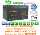 BATTERIA AL PIOMBO RICARICABILE PER USO CICLICO 12V 12Ah 14 Ah ALCAPOWER AP14C12