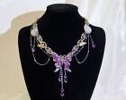 Collana Farfalla Viola con Argento: Eleganza Artigianale