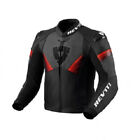 Giacca moto Invernale Pelle Revit Argon 2 Black Red Jacket TAGLIA 54