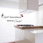 wall stickers frase cucina home amore cuoco cucinare love adesivo  a0132