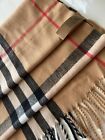 Burberry Sciarpa Misura 180x35 100% Cashmere Nuova