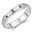 5mm Titanio Zaffiro Blu Anello di Matrimonio