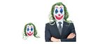 Maschera  Joker Con Capelli Halloween O Carnevale