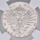 1 LIRA - AQUILA SABAUDA - 1907 - ARGENTO - SILVER - MS 63