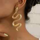 Vibrant Vintage Snake Shape Golden Earrings Jewelry Gift For Women Girls