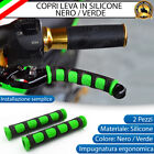 COPPIA COPRI LEVE COPRILEVE IN SILICONE FRENO FRIZIONE NERO VERDE MOTO SCOOTER