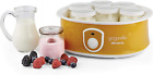 Yogurtiera Elettrica Con 7 Vasetti in Vetro, Capacità 1,3Kg Di Yogurt, 20W