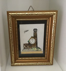 G. Burgess St Ives Picture Gold Framed Clock Watch Parts Gear Steampunk Tin Mine