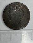 ENGRAVED HALF PENNY - BRITISH - INCOMPLETE HEART & ARROWS - SHIELD