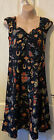 Black Roses Emo Navy Patterned Dress Size XL Fits Sizes 8/10 New With Tag