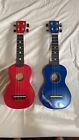 Ukulele Rosso e blu (MAUI) - custodia inclusa