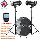 800w Godox 2x 400w SK400II Studio Strobe Wedding  Photo Flash Light F Nikon