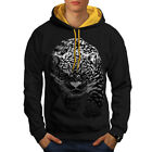 Wellcoda Cougar Killer Cat Mens Contrast Hoodie