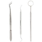 Kit strumenti dentista specchietto pulizia denti ispezione pinzetta acciaio inox