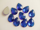 10pz abbellimenti CABOCHON goccia  in acrilico  25x18mm colore blu