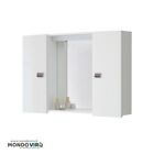 Specchio mobile per bagno con luce led specchi da parete muro contenitore 2 ante