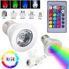 E27 E14 GU10 GU5.3 MR16 RGB LED Spotlight Bulbs Remote Control Colourful Light