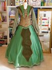 Abito Carnevale verde da Elfa, Abito Elfico, Abito da Sposa Fantasy, Cosplay