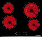Piano Cottura Vetroceramica Elettrico 4 Fuochi 60Cm PT-PC4C Display Led Touch Co