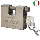 CISA 28550660 Lucchetto rettangolare monoblocco acciaio, Acciaio, 66 mm