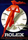 ROLEX OROLOGI PUBBLICITÀ VINTAGE ANNI  50 POSTER dimensioni 70 x 50 cm