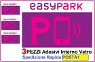 Adesivo Easy Park vinile parcheggio parking sosta 3 pezzi