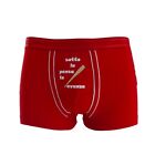 Boxer rosso Natale uomo ragazzo in cotone rosso porpora NU355 idea regalo natale