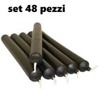 Set 48 Pezzi Candele Nere Lunghezza 17cm bal