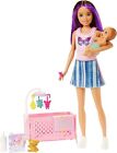 Barbie Capelli Viola Babysitter Skipper Bambola Mattel