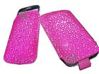 Luxury Crystal Bling Sparkle Diamond Pull Up Cord Tab Case Cover Pouch Samsung M