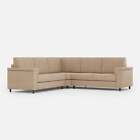 Divano Angolare 5 Posti 226x226x85 cm Marrak in Tessuto Beige