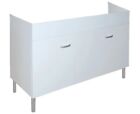 Mobile sottolavello legno bianco per lavelli porcellana cm (lxhxp)= 117x66x50