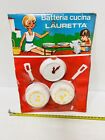 BATTERIA CUCINA GIOCATTOLO LAURETTA VINTAGE NEW!!!