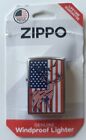 accendino zippo originale  207 flag and deer bandiera americana blister