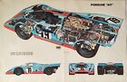 PORSCHE 917 GULF 1970 + Ferrari 512S  Poster doppio cm 41 x 27