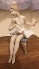 #Perect gift Lladro Ballerina in a Lace Tutu Skirt sitting on a chair- #5496/17N