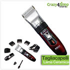 TAGLIACAPELLI RASOIO BARBA TAGLIA CAPELLI 2 BATTERIE RICARICABILE CERAMICA